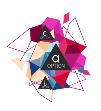 Üçgen infographics tasarım düzeni