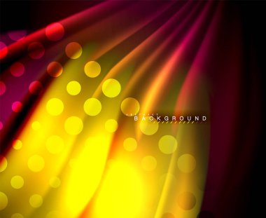 Neon holografik sıvı renkli dalga web, duvar kağıdı, desen, doku ve arka plan için