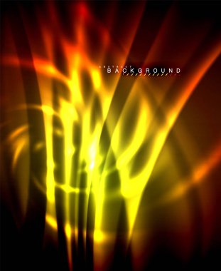 Neon parlayan techno hatları, yüksek teknoloji fütüristik arka plan şablonu kare şekilleri ile