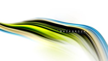 Sıvı sıvı karıştırma renkler konsepti üzerine açık gri renkli, dalga ve girdap eğrisi akışı satır, trendy soyut düzeni şablonu iş sunumu, app duvar kağıdı başlık sayfası, poster veya duvar kağıdı için