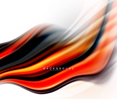 Sıvı sıvı karıştırma renkler konsepti üzerine açık gri renkli, dalga ve girdap eğrisi akışı satır, trendy soyut düzeni şablonu iş sunumu, app duvar kağıdı başlık sayfası, poster veya duvar kağıdı için