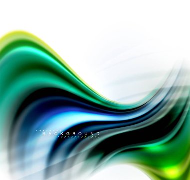 Sıvı sıvı karıştırma renkler konsepti üzerine açık gri renkli, dalga ve girdap eğrisi akışı satır, trendy soyut düzeni şablonu iş sunumu, app duvar kağıdı başlık sayfası, poster veya duvar kağıdı için