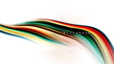 Sıvı sıvı karıştırma renkler konsepti üzerine açık gri renkli, dalga ve girdap eğrisi akışı satır, trendy soyut düzeni şablonu iş sunumu, app duvar kağıdı başlık sayfası, poster veya duvar kağıdı için