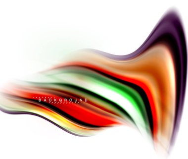 Sıvı sıvı karıştırma renkler konsepti üzerine açık gri renkli, dalga ve girdap eğrisi akışı satır, trendy soyut düzeni şablonu iş sunumu, app duvar kağıdı başlık sayfası, poster veya duvar kağıdı için