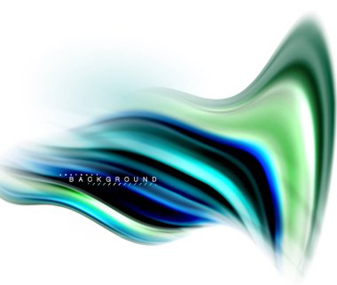 Sıvı sıvı karıştırma renkler konsepti üzerine açık gri renkli, dalga ve girdap eğrisi akışı satır, trendy soyut düzeni şablonu iş sunumu, app duvar kağıdı başlık sayfası, poster veya duvar kağıdı için