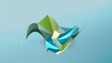 Arka plan - geometrik origami stil şekil kompozisyon, üçgen düşük poli tasarım konsepti. Renkli şık minimalist resimde