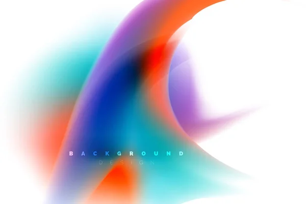 Fluide holographique flux de couleurs, liquide coloré mélange des couleurs concept de mouvement — Image vectorielle