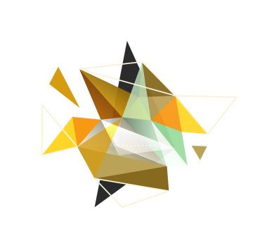 Vektör üçgen arka plan, düşük poli kavramı