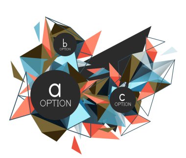 Vektör üçgen arka plan, düşük poli kavramı