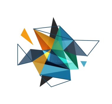 Vektör üçgen arka plan, düşük poli kavramı