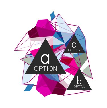 Geometrik üçgen infographics