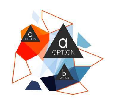 Üçgen infographics tasarım düzeni