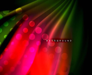 Neon holografik sıvı renkli dalga web, duvar kağıdı, desen, doku ve arka plan için