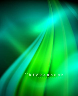 Neon holografik sıvı renkli dalga web, duvar kağıdı, desen, doku ve arka plan için