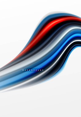 Sıvı sıvı karıştırma renkler konsepti üzerine açık gri renkli, eğri akışı, trendy soyut düzeni şablonu iş veya teknoloji sunu veya web broşür kapak için duvar kağıdı