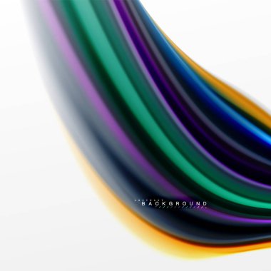 Sıvı sıvı karıştırma renkler konsepti üzerine açık gri renkli, eğri akışı, trendy soyut düzeni şablonu iş veya teknoloji sunu veya web broşür kapak için duvar kağıdı