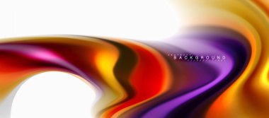 Sıvı sıvı karıştırma renkler konsepti üzerine açık gri renkli, eğri akışı, trendy soyut düzeni şablonu iş veya teknoloji sunu veya web broşür kapak için duvar kağıdı