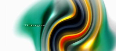 Sıvı sıvı karıştırma renkler konsepti üzerine açık gri renkli, eğri akışı, trendy soyut düzeni şablonu iş veya teknoloji sunu veya web broşür kapak için duvar kağıdı