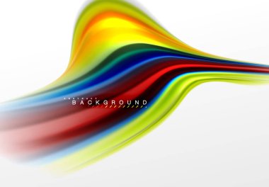 Sıvı sıvı karıştırma renkler konsepti üzerine açık gri renkli, eğri akışı, trendy soyut düzeni şablonu iş veya teknoloji sunu veya web broşür kapak için duvar kağıdı