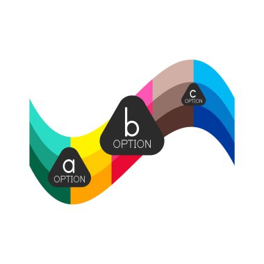 Soyut renkli geometrik seçeneği infographics tasarım şablonu örnek abc seçenekleri ile. Arka plan iş sunu veya bilgi afiş için