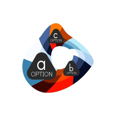 Soyut renkli geometrik seçeneği infographics tasarım şablonu örnek abc seçenekleri ile. Arka plan iş sunu veya bilgi afiş için
