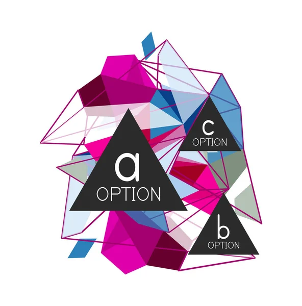 Infografías geométricas triangulares — Archivo Imágenes Vectoriales