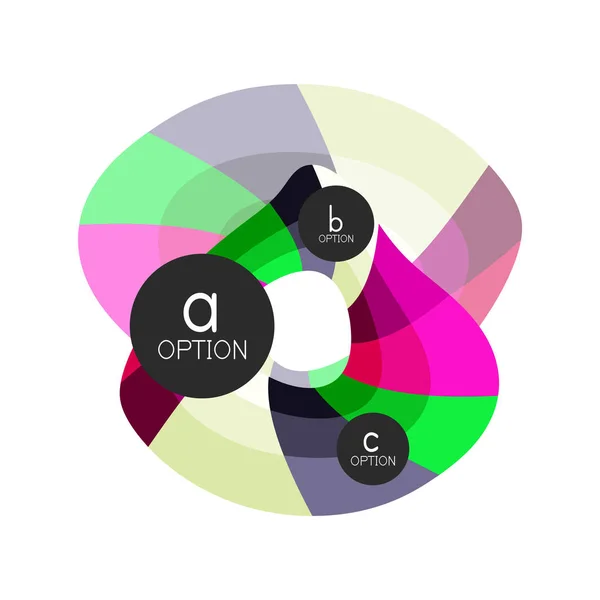 Plantilla Diseño Infografías Opciones Geométricas Coloridas Abstractas Con Opciones Abc — Vector de stock