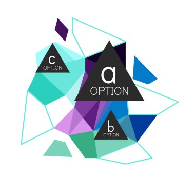 Geometrik üçgen infographics