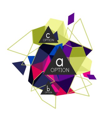 Geometrik üçgen infographics