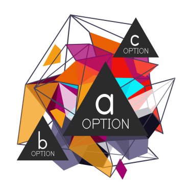 Üçgen infographics tasarım düzeni