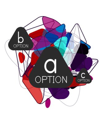 Üçgen infographics tasarım düzeni