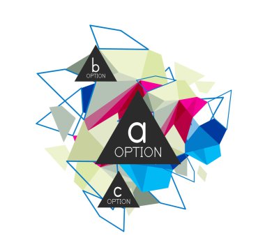 Geometrik üçgen infographics