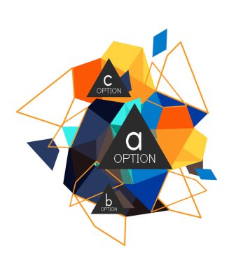 Geometrik üçgen infographics