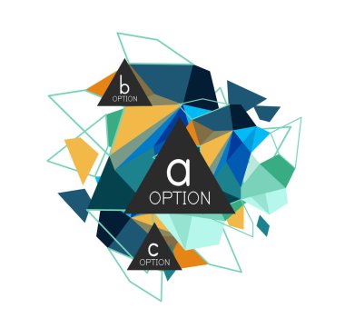 Üçgen infographics tasarım düzeni