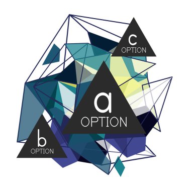 Geometrik üçgen infographics