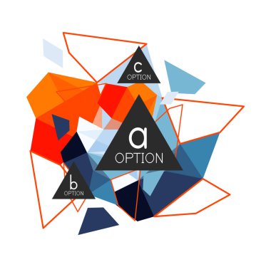 Geometrik üçgen infographics