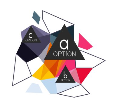 Üçgen infographics tasarım düzeni