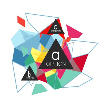 Üçgen infographics tasarım düzeni