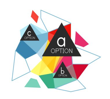 Üçgen infographics tasarım düzeni