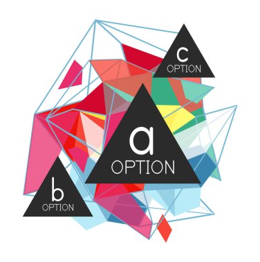 Üçgen infographics tasarım düzeni