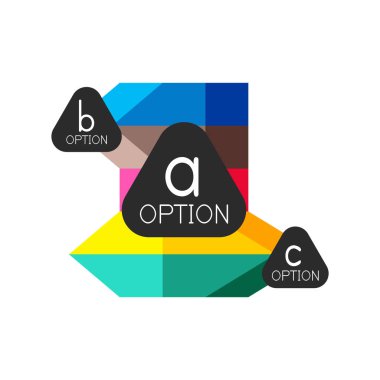 Soyut renkli geometrik seçeneği infographics tasarım şablonu örnek abc seçenekleri ile. Arka plan iş sunu veya bilgi afiş için