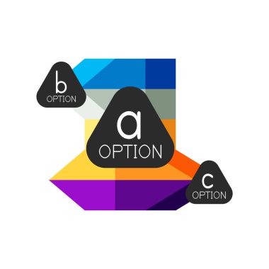 Soyut renkli geometrik seçeneği infographics tasarım şablonu örnek abc seçenekleri ile. Arka plan iş sunu veya bilgi afiş için