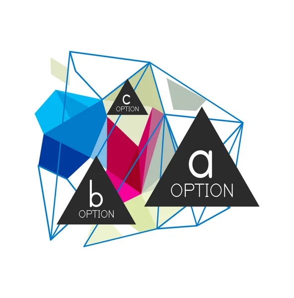 Diseño de infografías triangulares — Vector de stock
