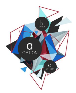 Vektör üçgen arka plan, düşük poli kavramı