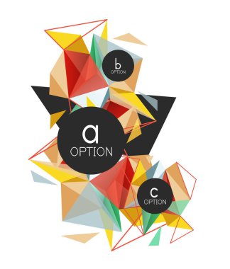 Vektör üçgen arka plan, düşük poli kavramı