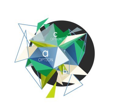 Vektör üçgen arka plan, düşük poli kavramı