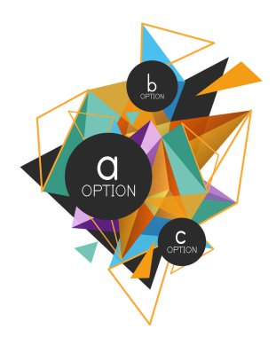 Vektör üçgen arka plan, düşük poli kavramı