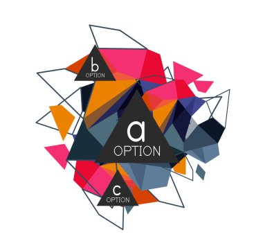 Geometrik üçgen infographics