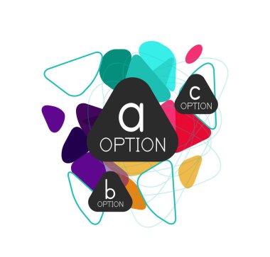 Üçgen infographics tasarım düzeni