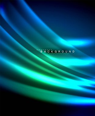 Neon parlayan techno hatları, yüksek teknoloji fütüristik arka plan şablonu kare şekilleri ile